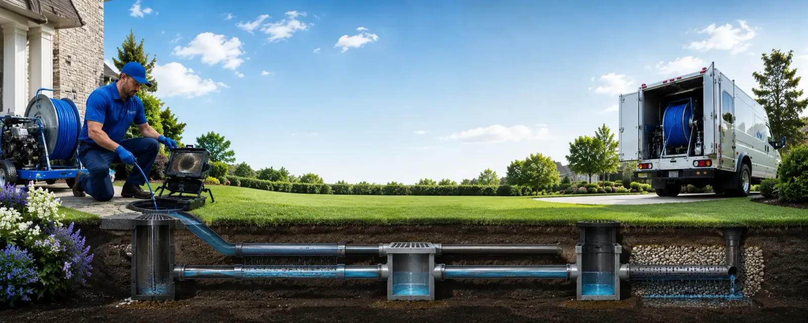 Outdoor drain cleaning information for De Soto, IL